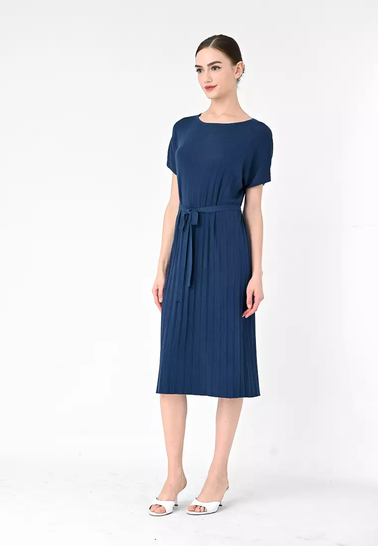 针织连衣裙（带腰带）