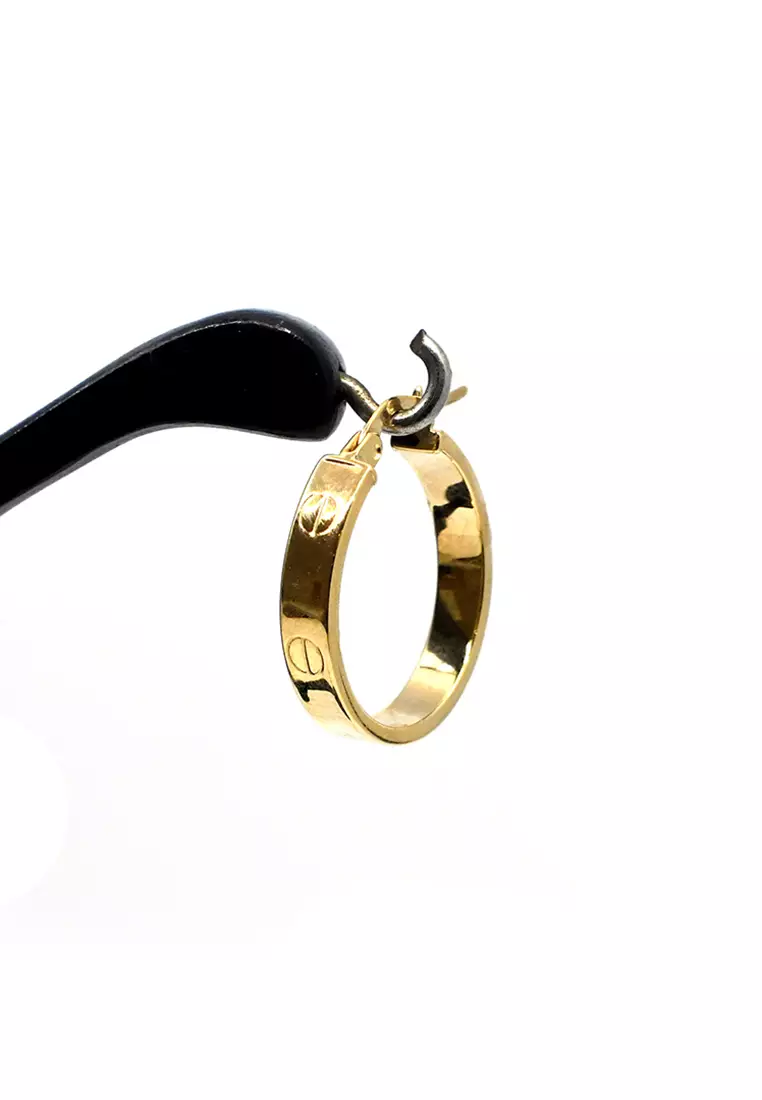 18K Italian Made Yellow Gold Earrings