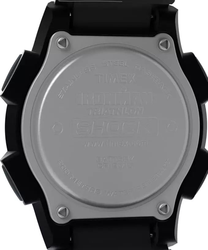 Jam Tangan Pria Timex Ironman Shock Endure Digital Dial Black Rubber Strap TW5M64800NN Original