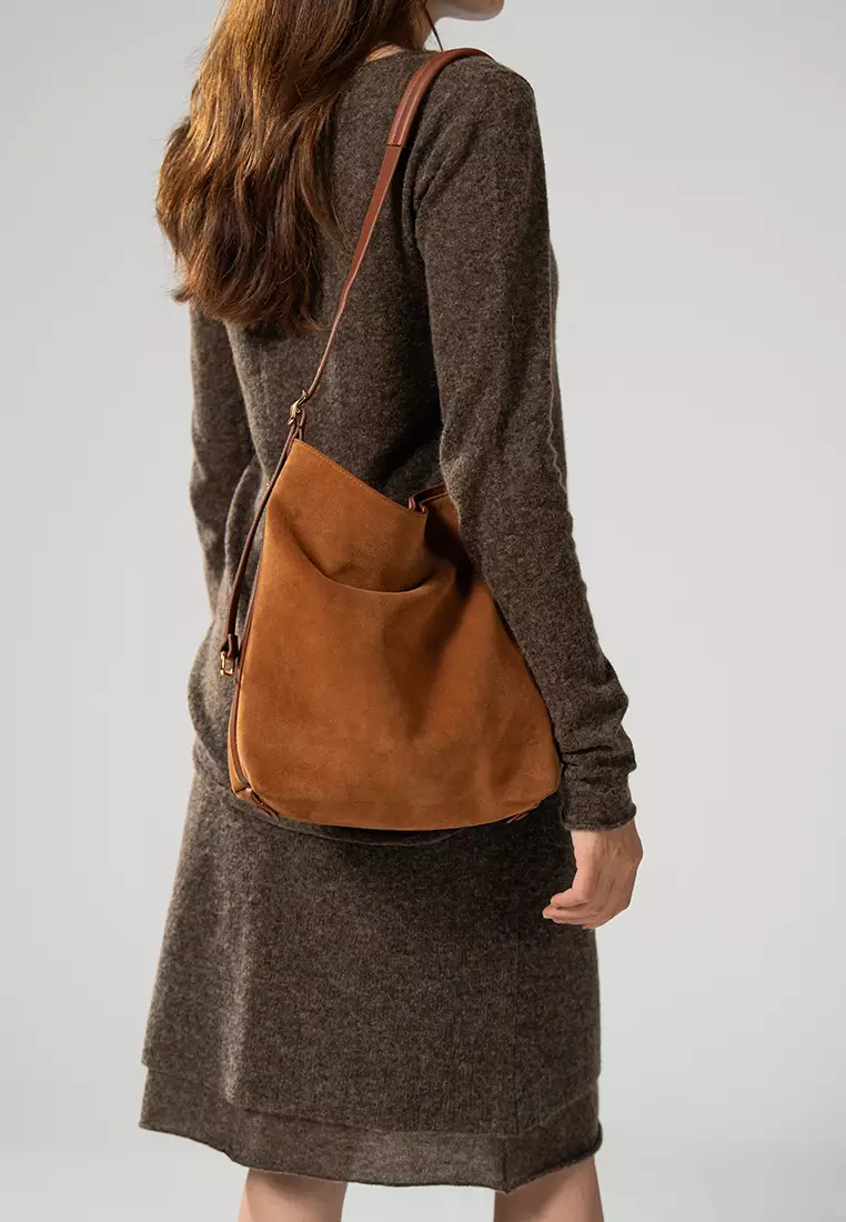 [Limited] DON Shoulder Bag - Suede Coconut Shell
