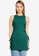 Little Mistress green Ribbed Ruched Side Longline Top E847DAAA1DF80AGS_1