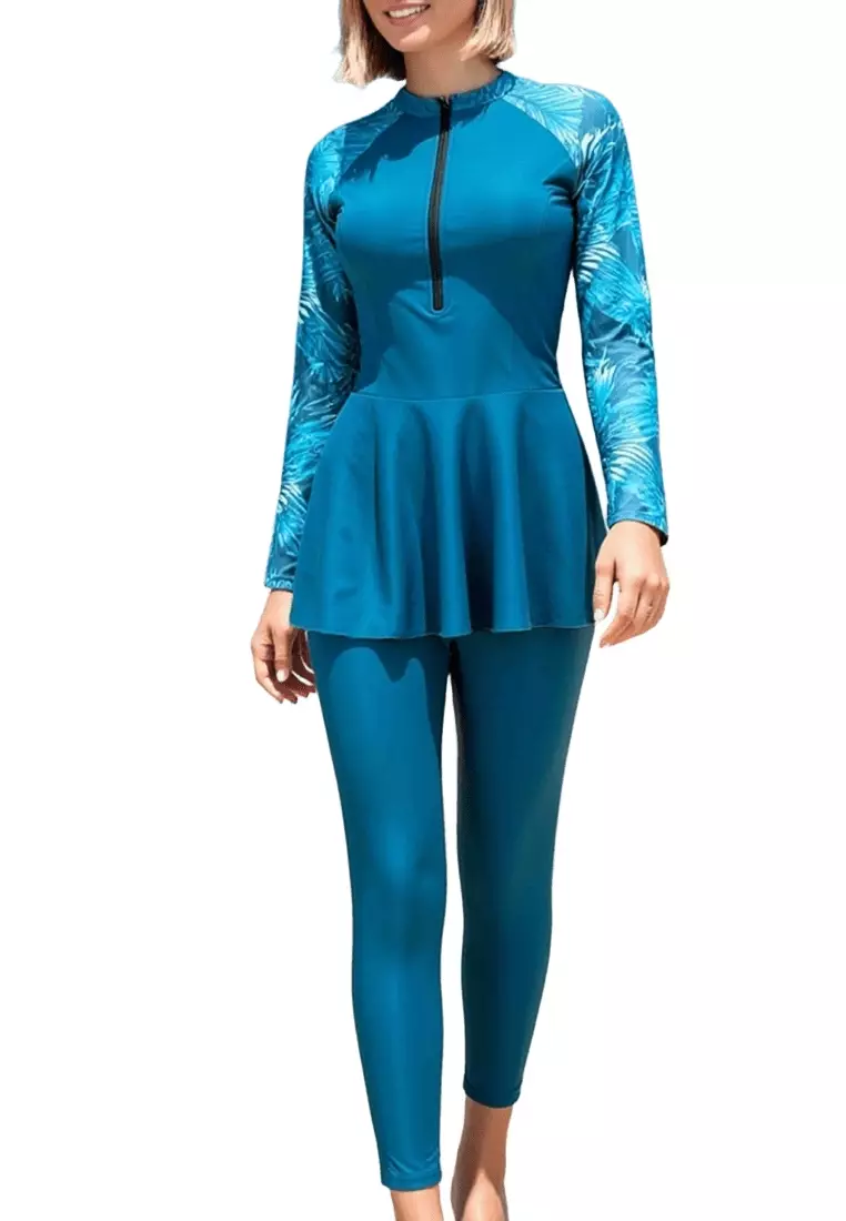 Buy LYCKA LKY250616 Korean Style Lady Rash Guard 2-pieces Set Multi ...