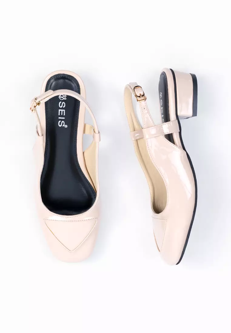 SEIS Oswald Sepatu Mules Heels Wanita | Slingback Hak 3 cm