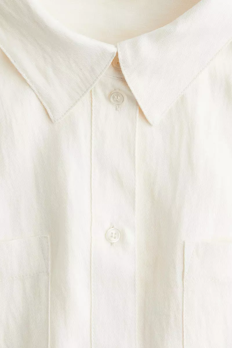 Drawstring-detail shirt