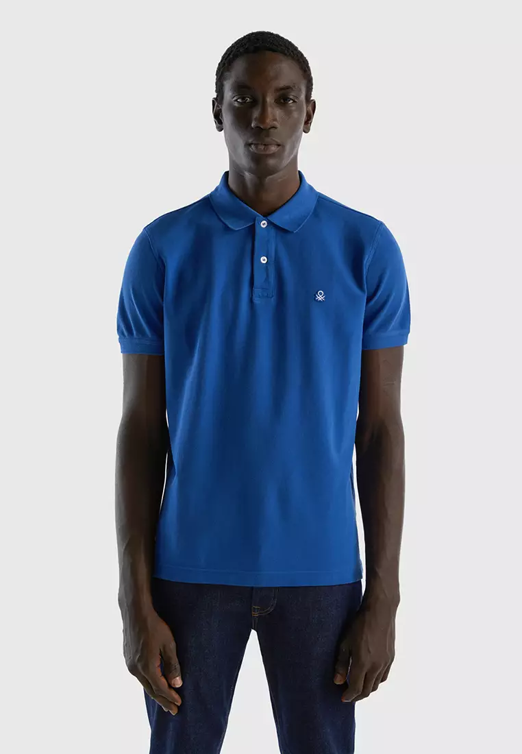 Benetton muscle sale fit polo