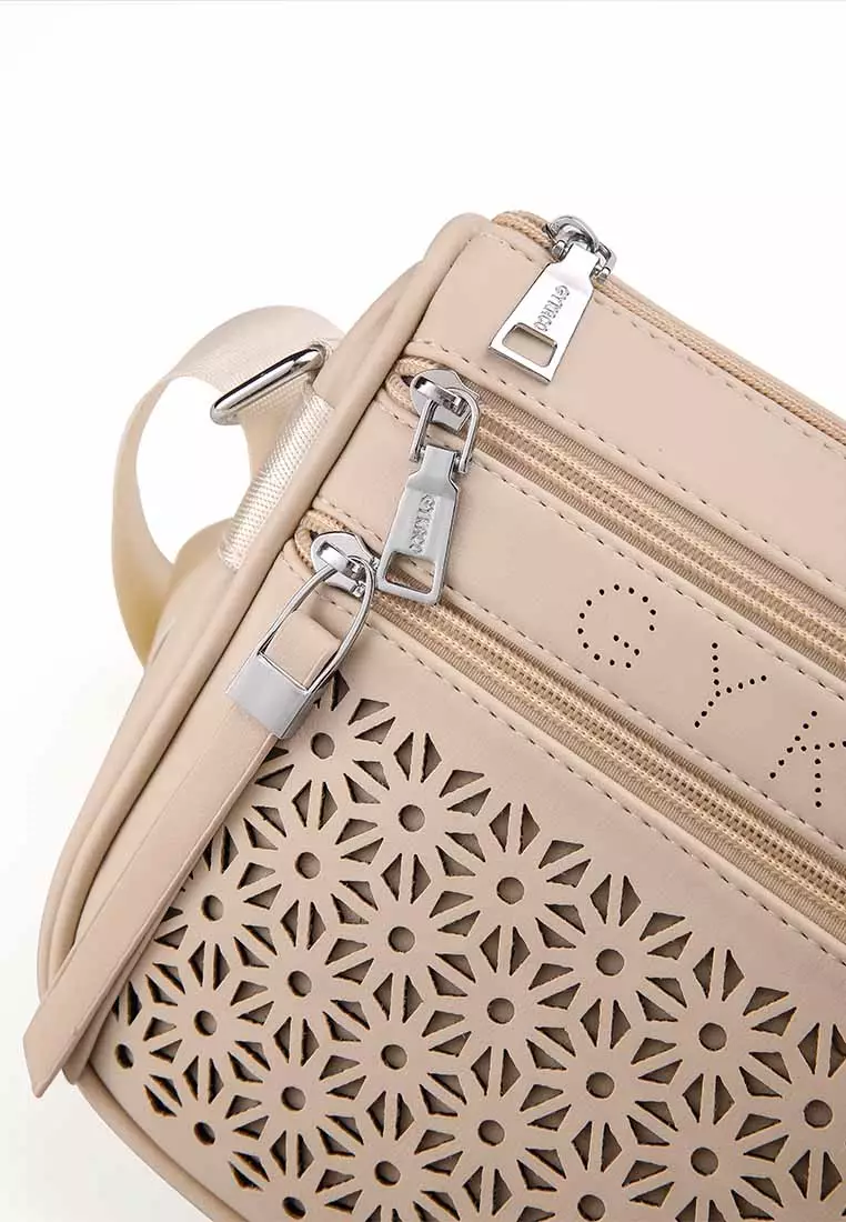 GYKACO DEONA Beige - Tas Wanita Sling Bag - Fashion Top Handle Bag (Import)