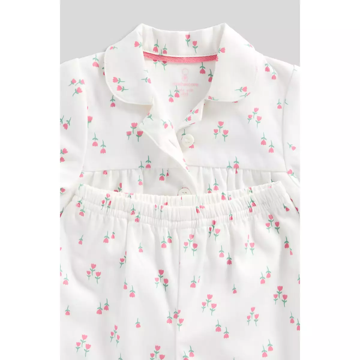 Mothercare Tulip Woven Baby Pyjamas - Piyama Bayi Perempuan (Putih)