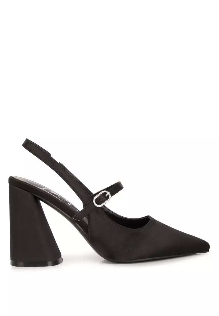 Discount on London Rag  shoes - SKU: Flared Heel Party Sandals In Black