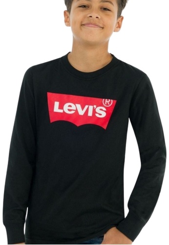 Levi's black Levi's Boy's Batwing Logo Long Sleeves Tee - Black 94D5AKAFF1245FGS_1