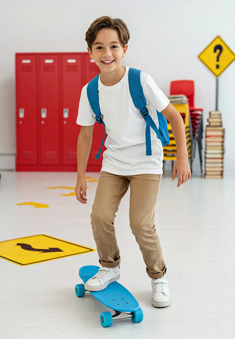 Elastic Waist Straight/Basic Boys' School Trousers