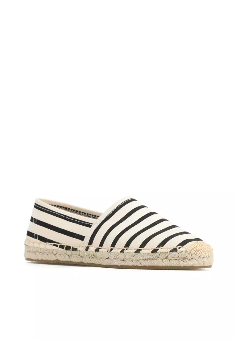 Contrast Stripes Canvas Espadrilles HB5