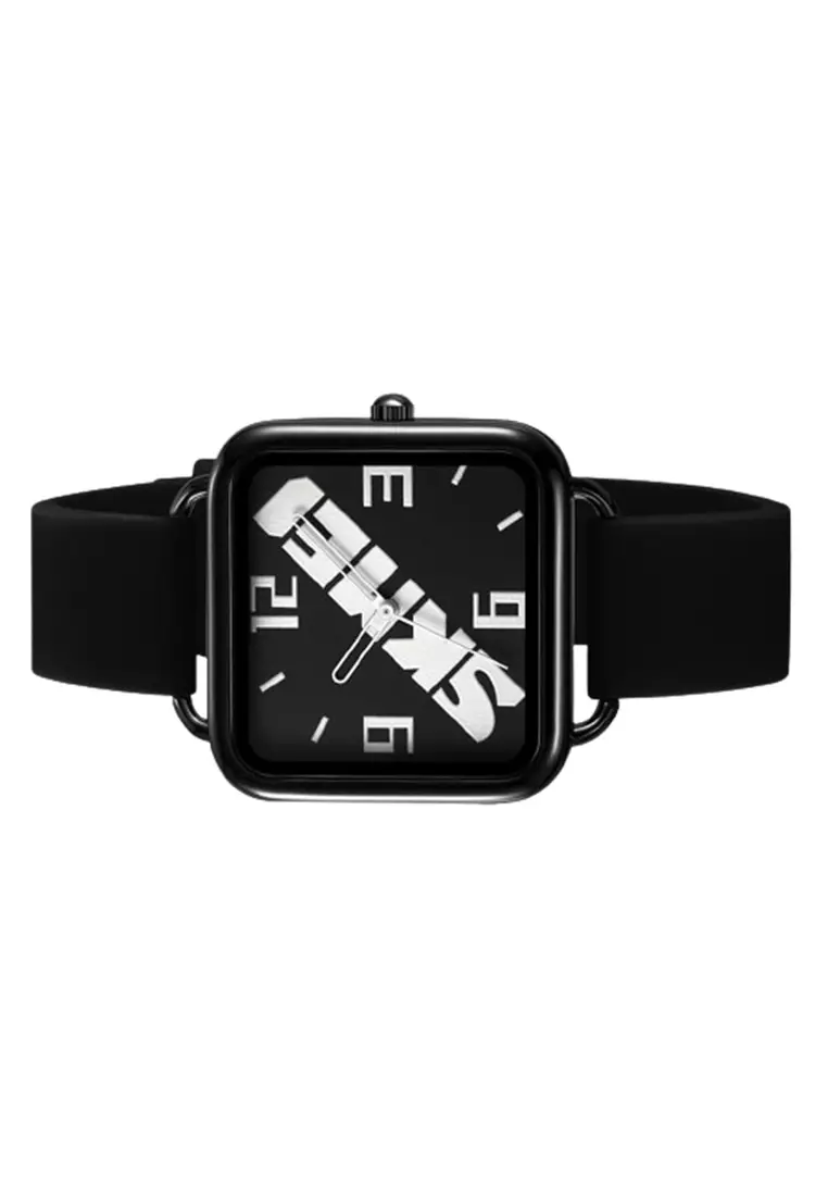 Jam Tangan Pria Analog Date SKME Silica Strap Tahan Air ORIGINAL - Black