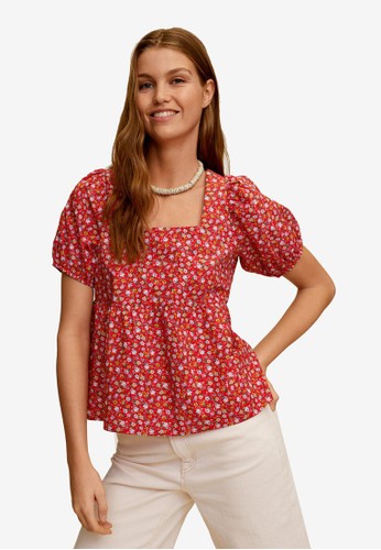 Jual Mango Floral Cotton Blouse Original Zalora Indonesia