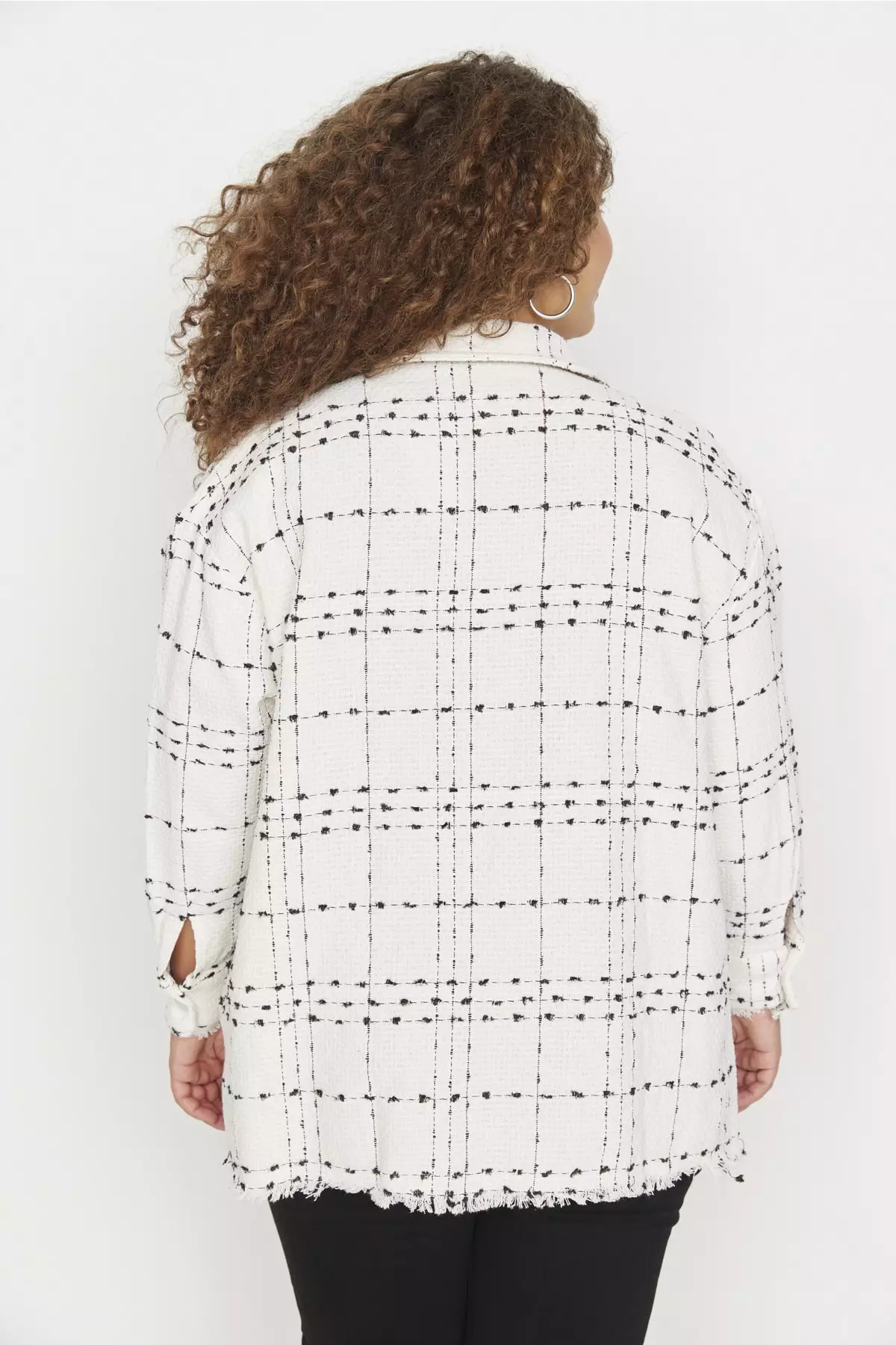 Plus Size Tweed Shirt