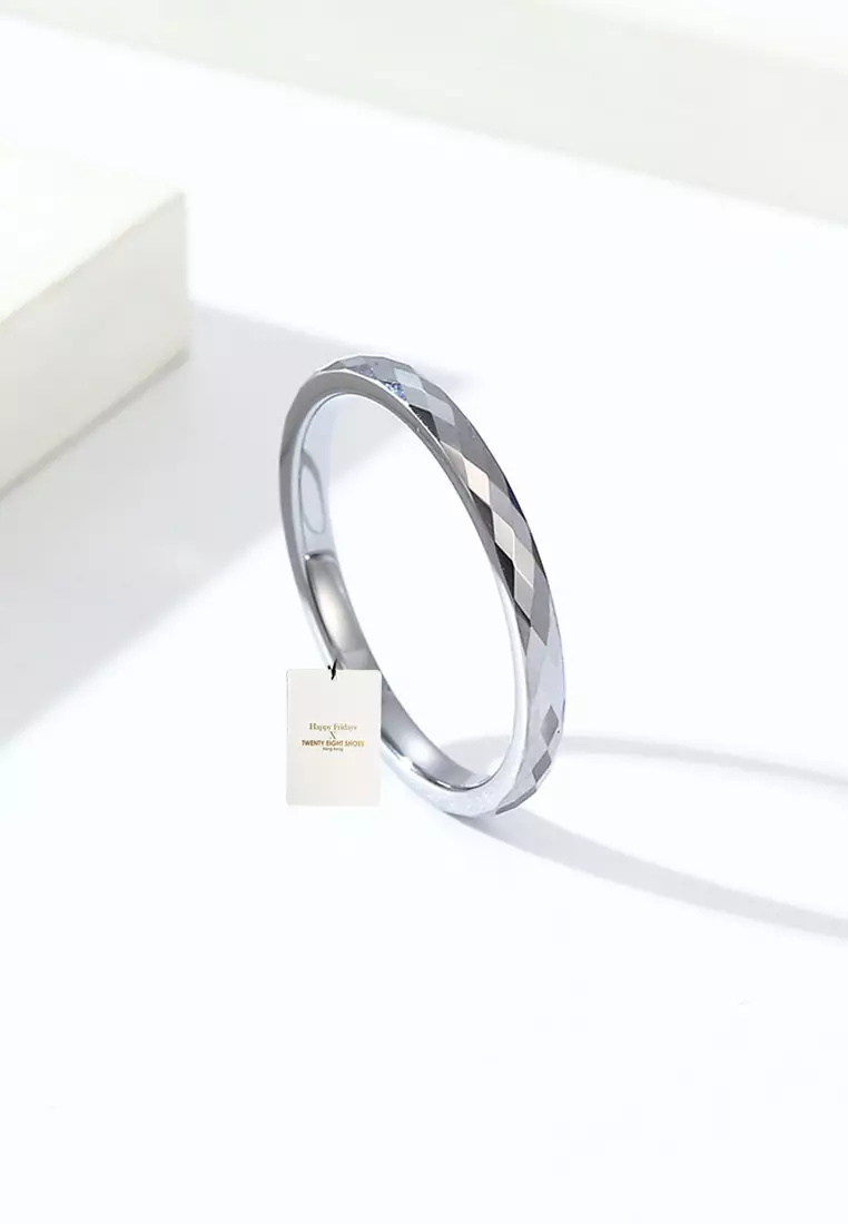 Rhombus Tungsten Carbide Ring JW QF-041