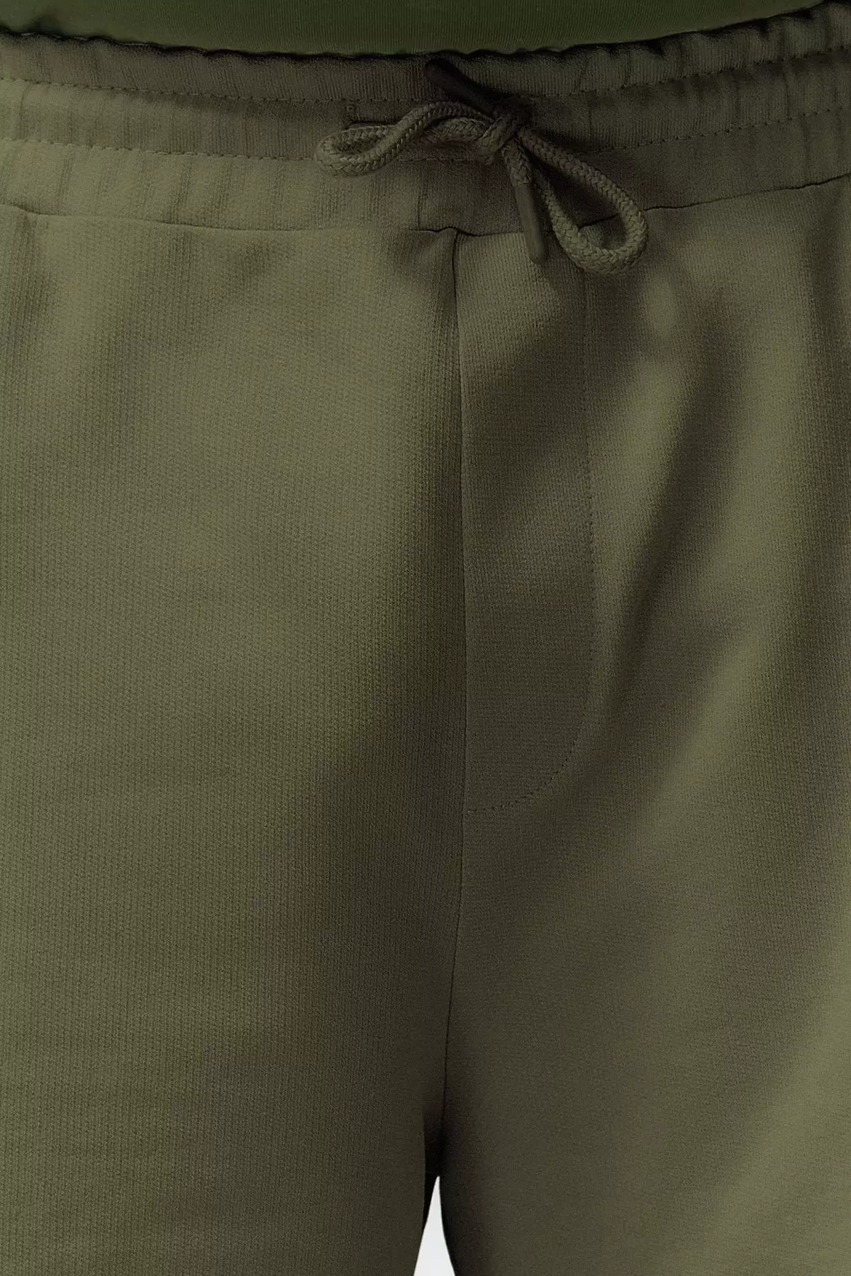 Plus Size Khaki Regular/Normal Cut Comfortable 100% Cotton Basic Shorts TMNSS24AP00001