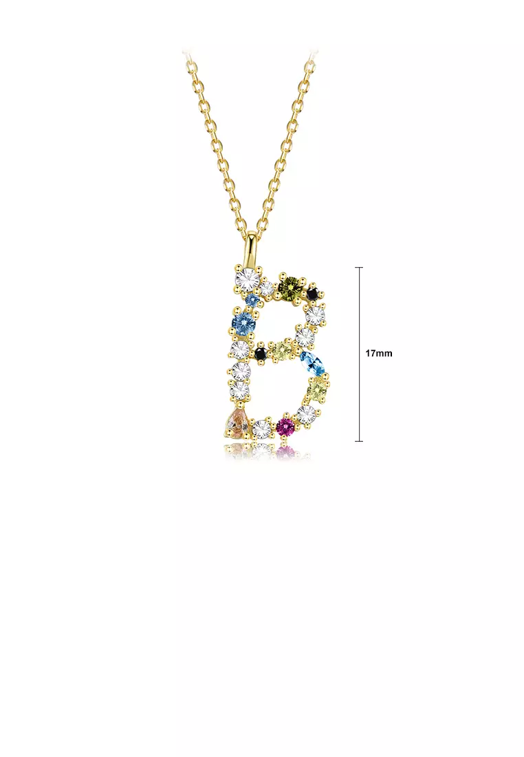 Gold chain with b outlet pendant