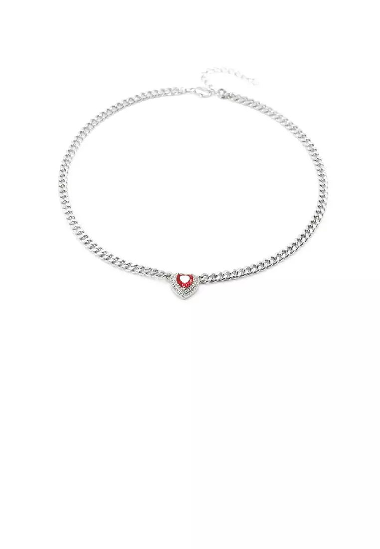 Red sales heart choker