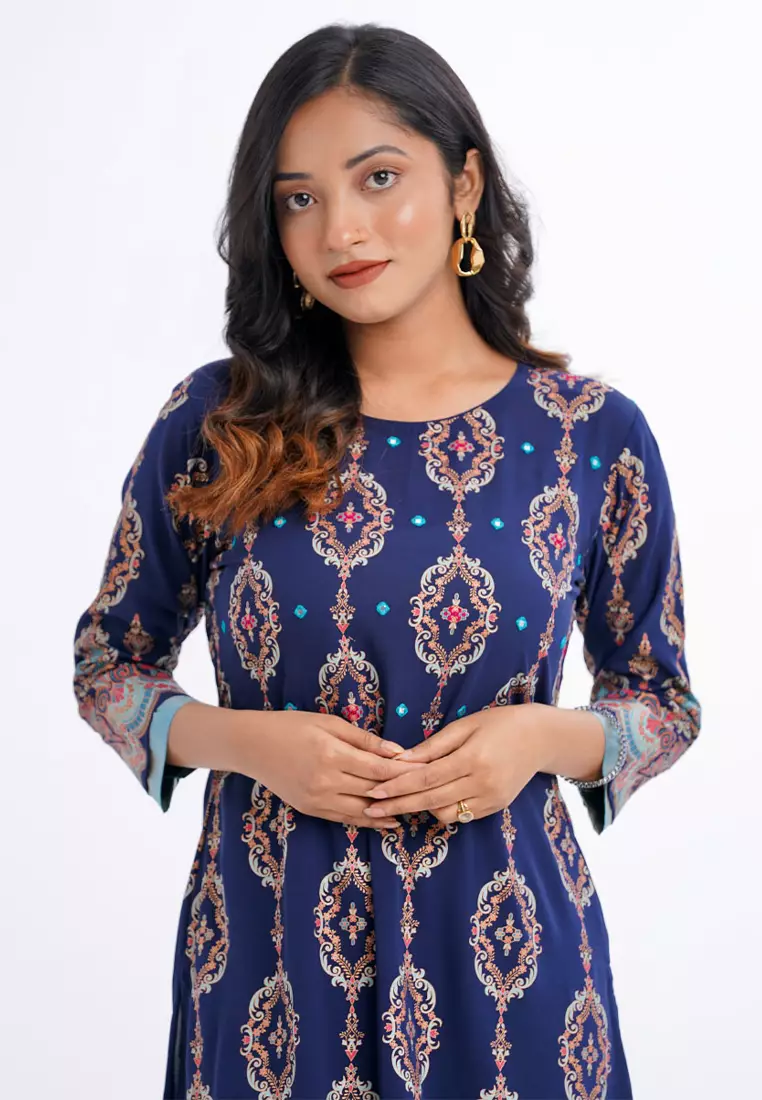 Le Reve Viscose printed Long Kameez