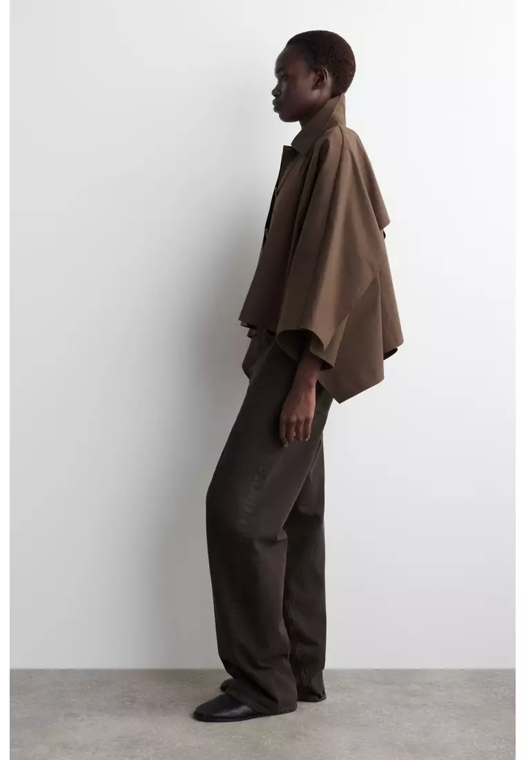 CROPPED TRENCH COAT CAPE