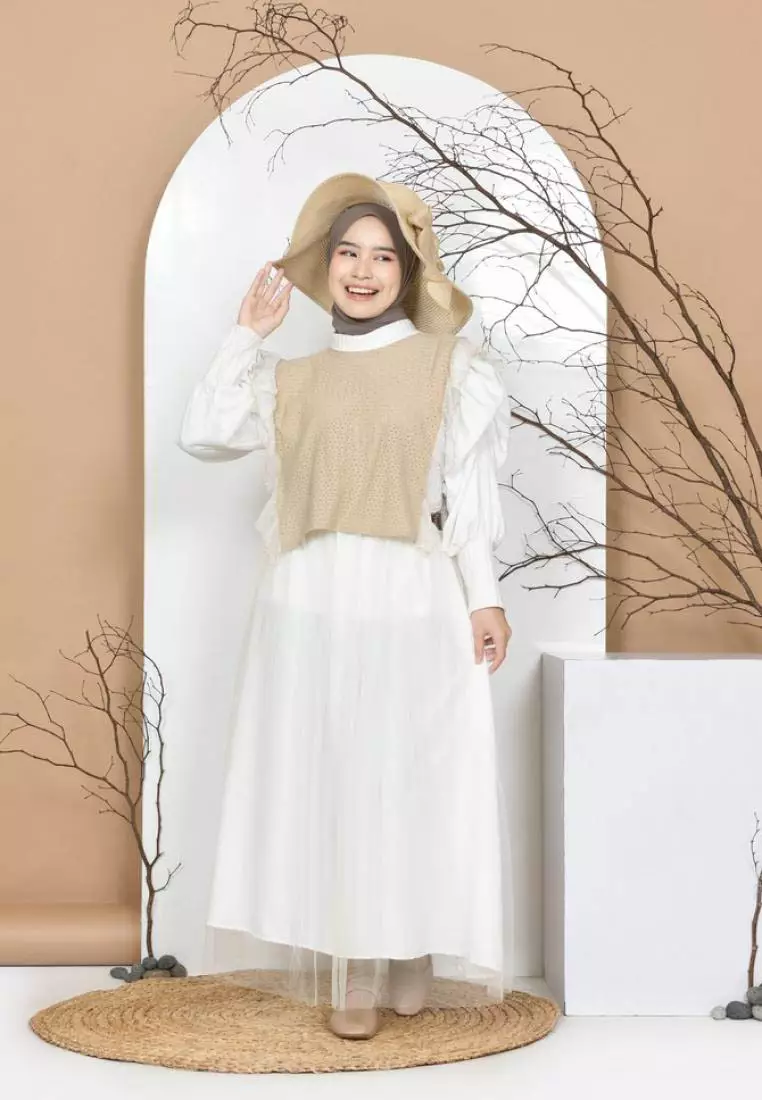 Vivy Vintage Vest - Oat-Tile M18672 R41S4