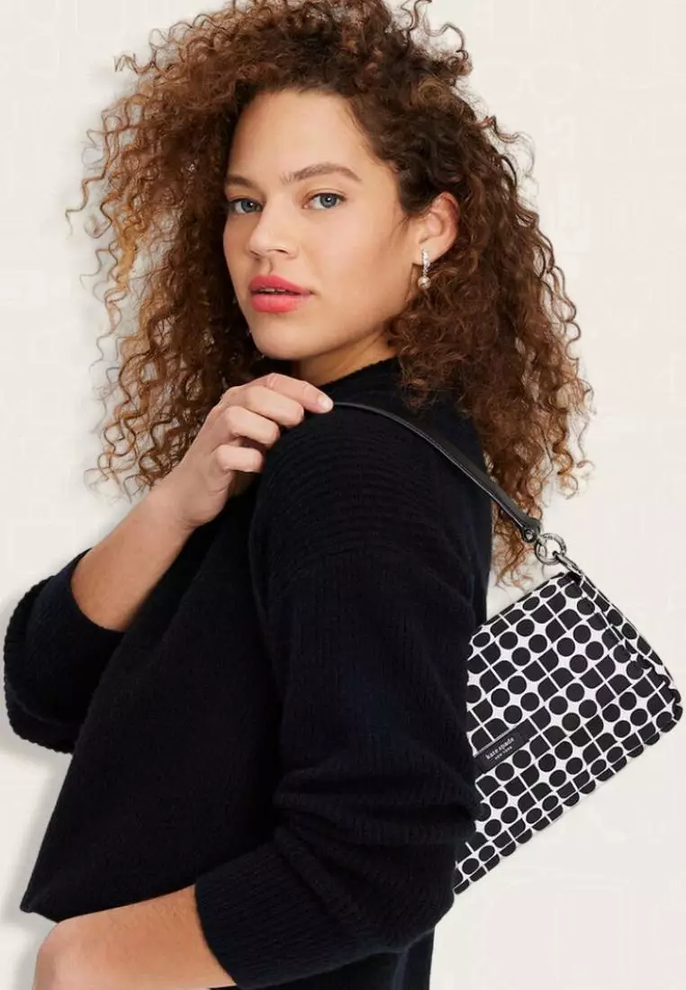 Kate Spade Noel Jacquard Convertible Crossbody Black Multi