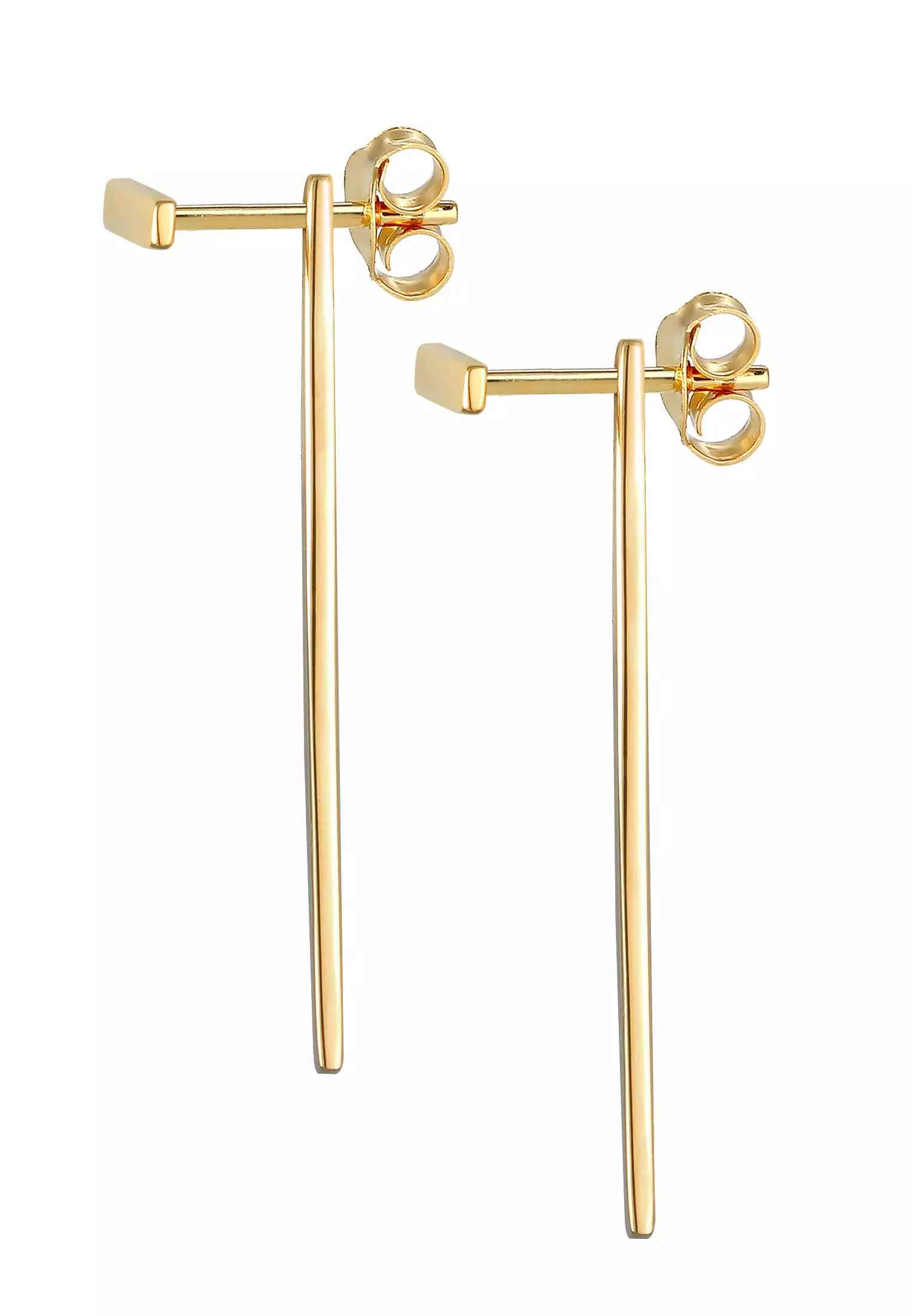 Earrings Ear Hanger Rod Geo Minimal Gold Plated