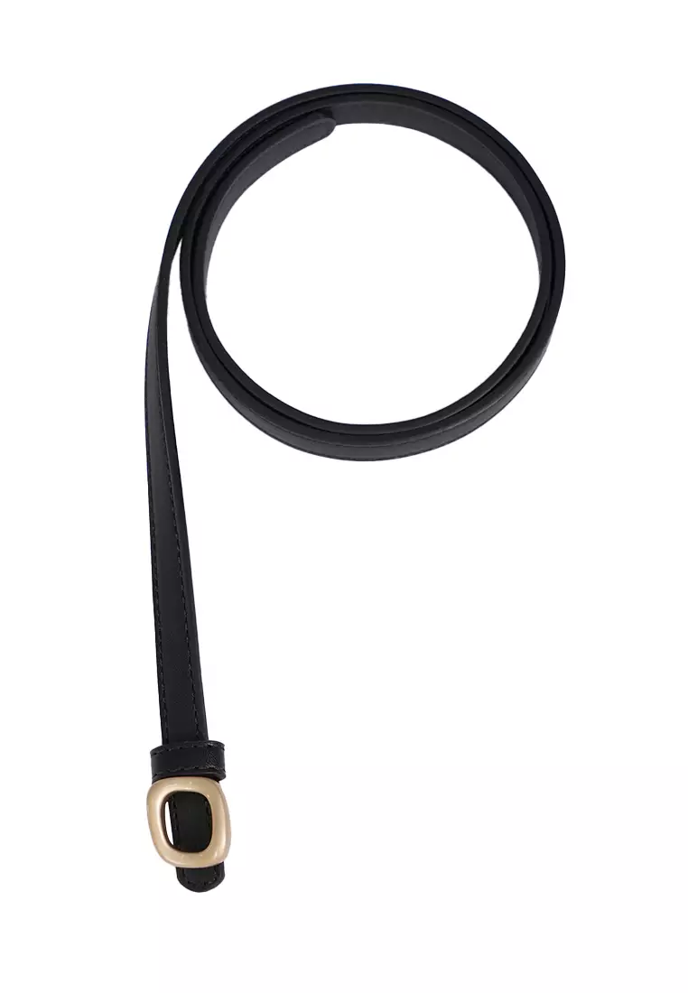 Oval Buckle Belt Black