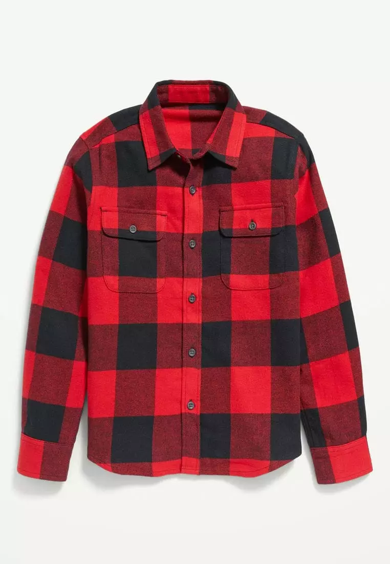 Buy Old Navy Soft-Brushed Flannel Pocket Shirt for Boys 2024 Online