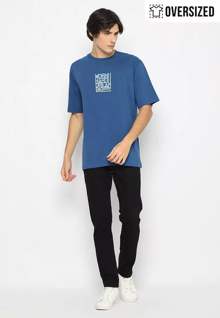 RBJ T-Shirt Cotton Combed Oversized Pria 2079250131