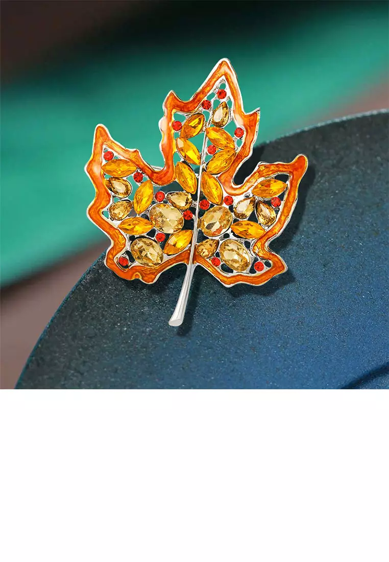 Chanel maple sales leaf brooch