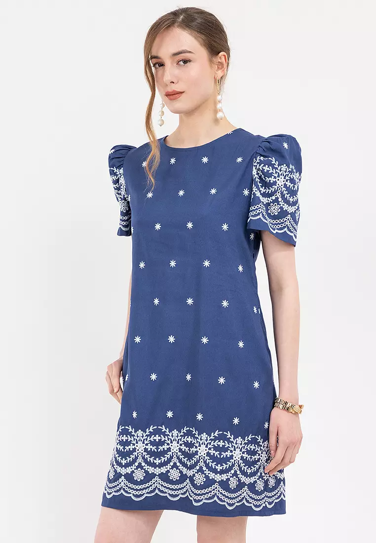 ARLO Embroidered Filipiniana Shift Dress