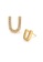 Atrireal gold ÁTRIREAL - Initial "U" Zirconia Stud Earrings in Gold 6B1CDAC62394A7GS_1
