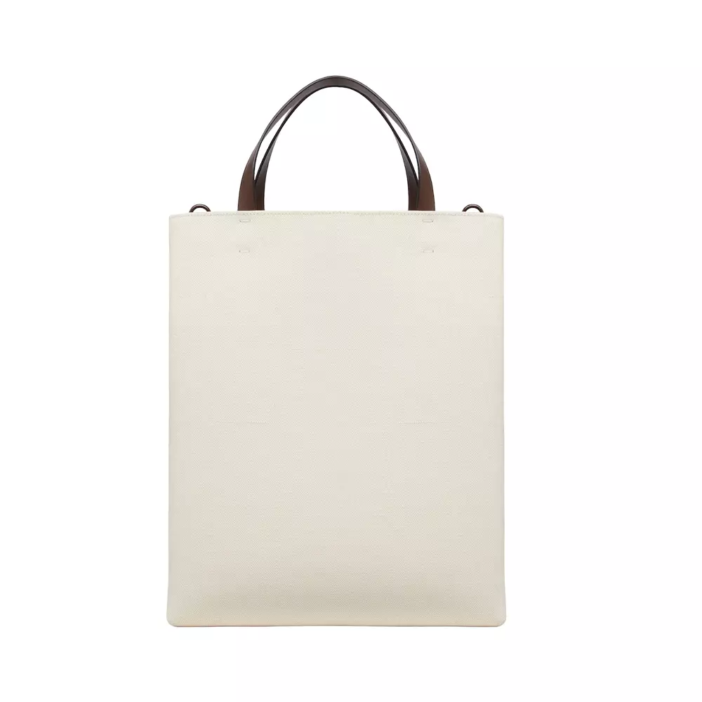 Valentino Garavani Vlogo Signature Tote Bag in Green Leather and Canva