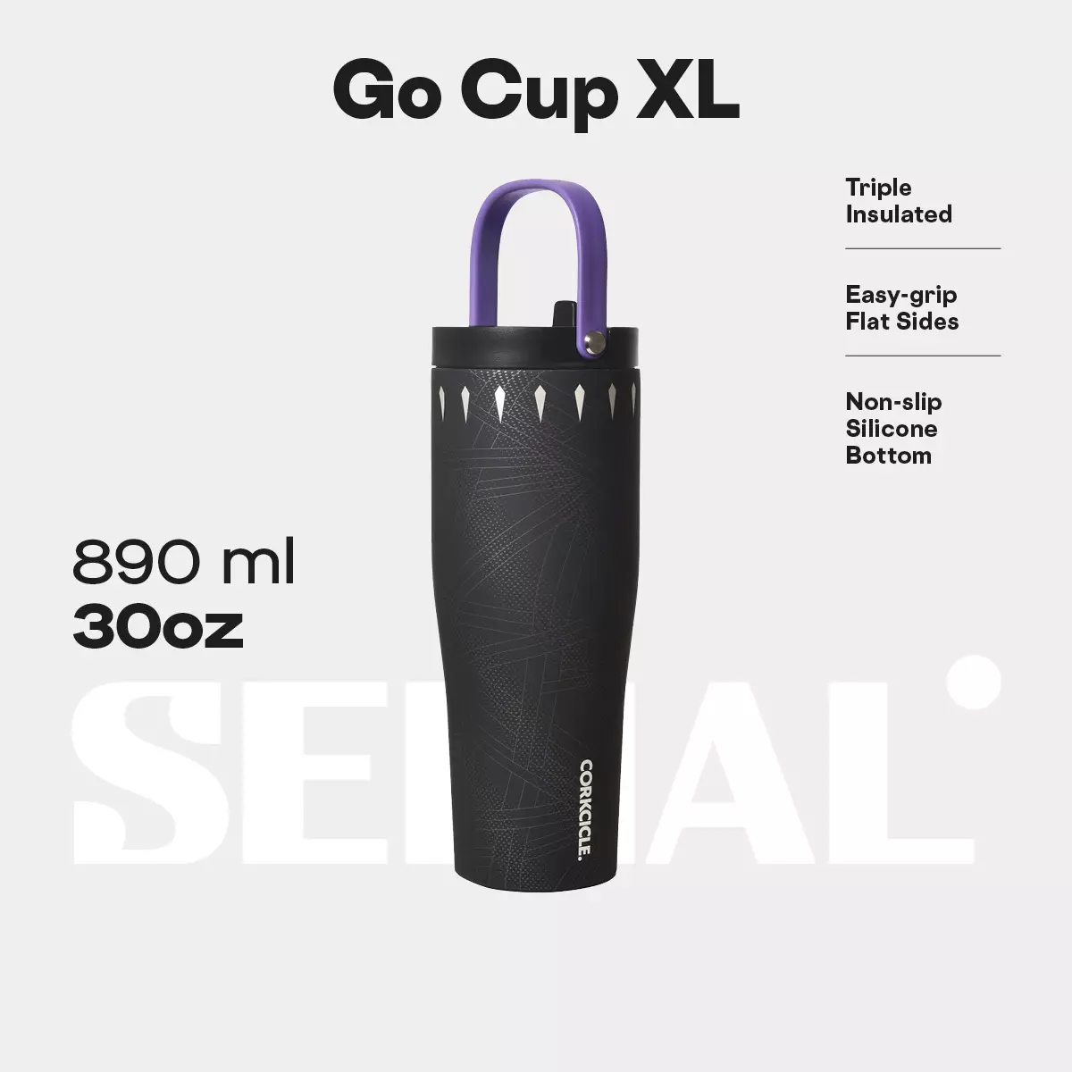 CORKCICLE Go Cup XL 30oz - Marvel Black Panther