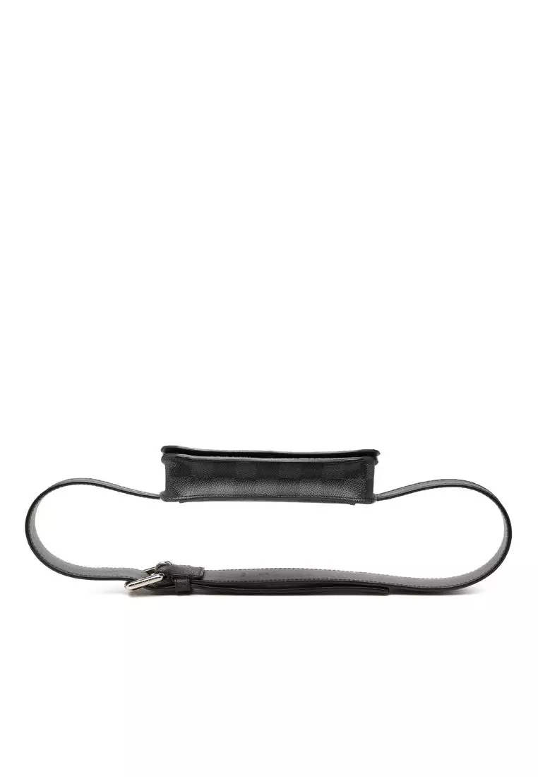 Pre-Loved Louis Vuitton Damier Graphite Pochette Homme Ceinture