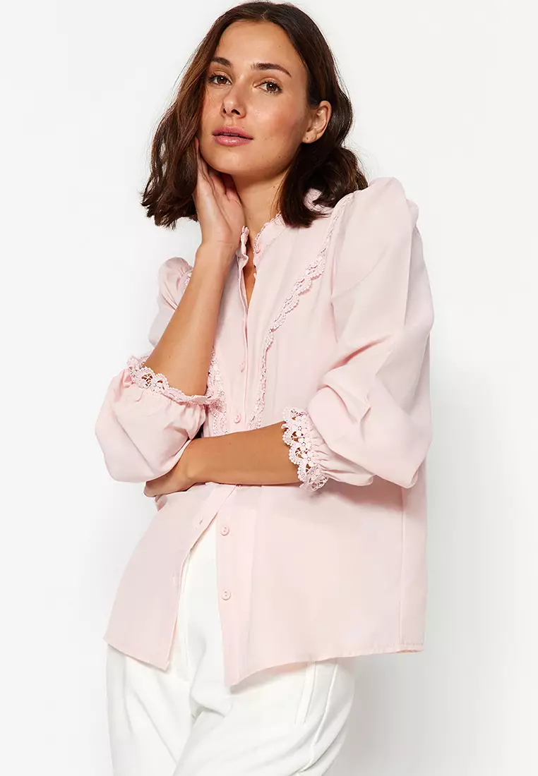 Lace Trim Detail Blouse