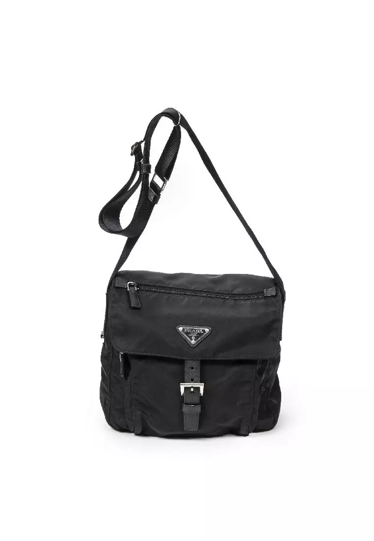 Prada buckle discount flap crossbody bag