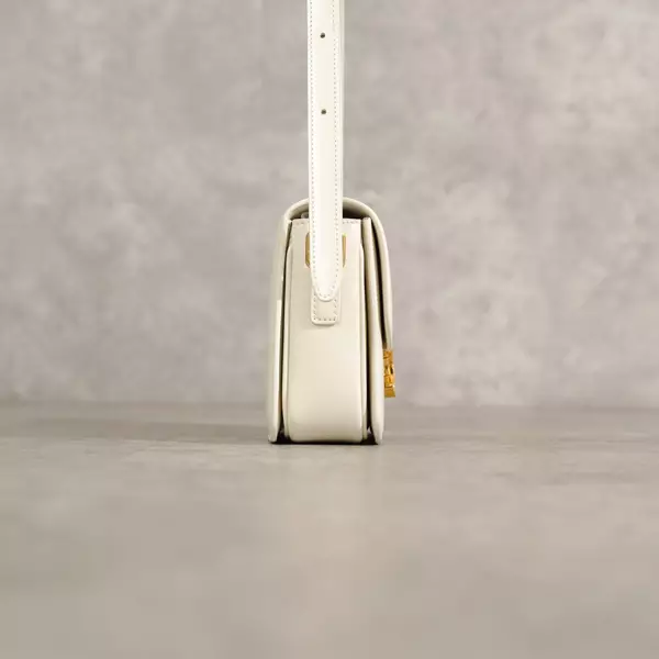 Tas CELINE TEEN TRIOMPHE CALFSKIN IVORY WHITE SHOULDER BAG 100% ORIGINAL