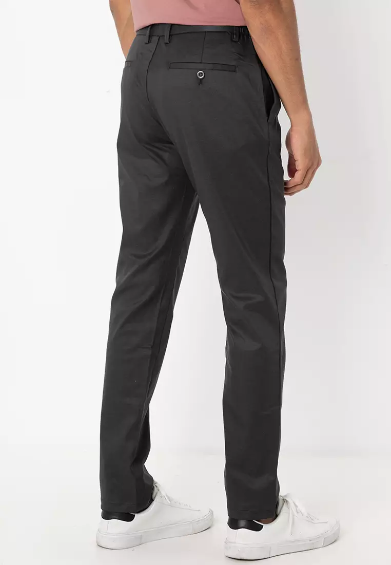 Button Stretchable Waist Band Chinos