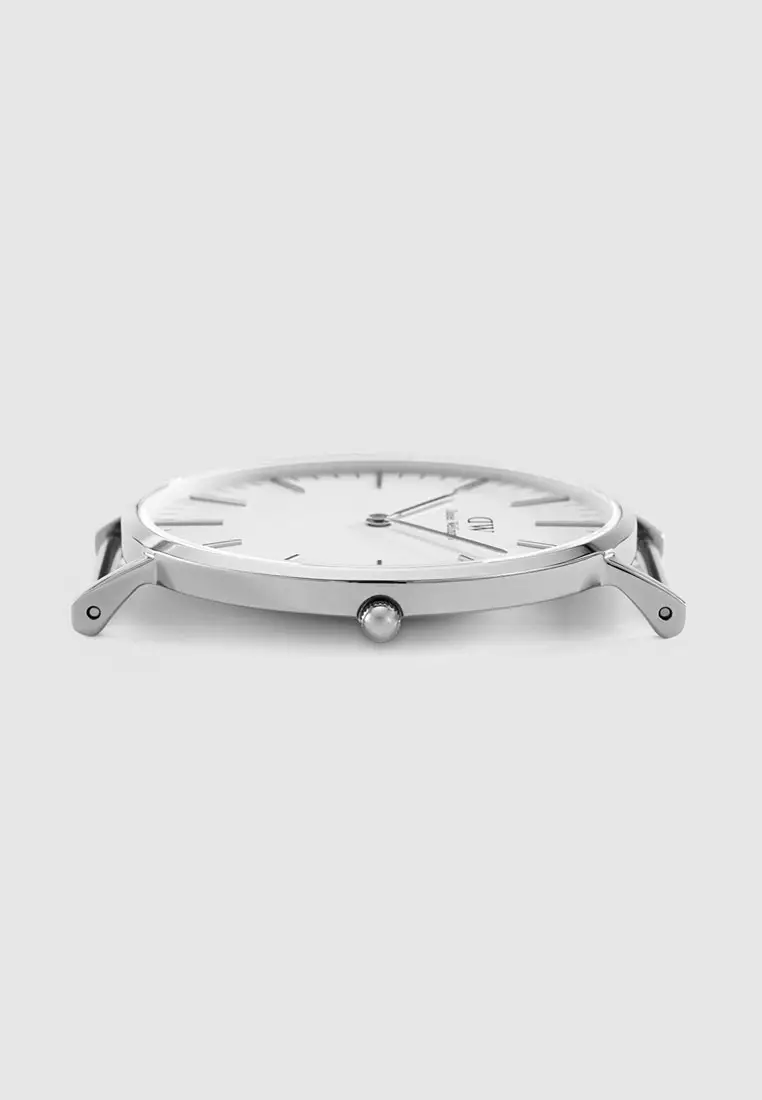 Classic Canterbury 36mm Watch White dial Nato strap Sliver Unisex watch Watch for women and men DW