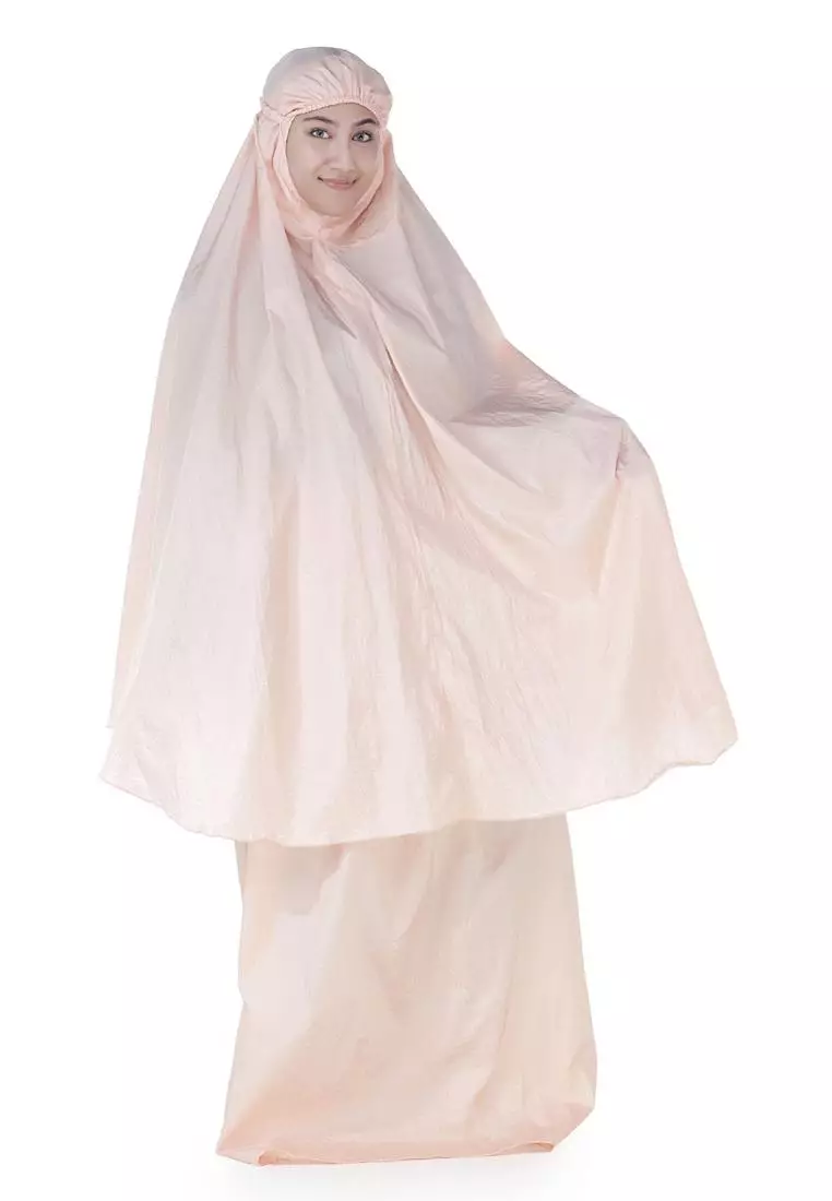 Prayer Set Mukena Travel Parasut Ayra - Pink