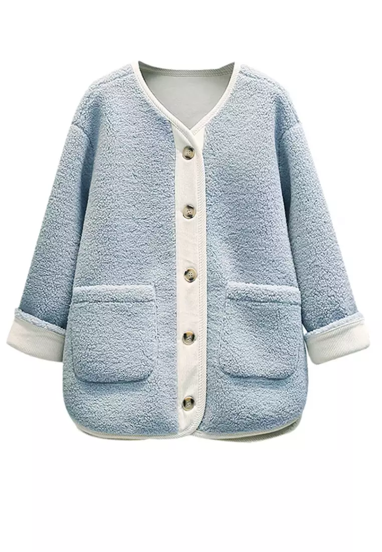 Buy Twenty Eight Shoes VANSA Fashion Contrast Lamb Fleece Coat VCW