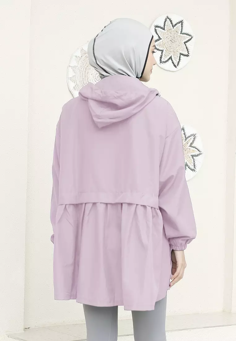 Zelena - Archie Sports Jacket | Jaket Olahraga Wanita Ruffle - Lilac Purple