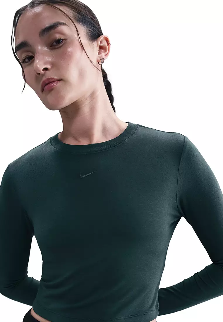 Sportswear Chill Knit Women's Slim Long-Sleeves Cropped Top