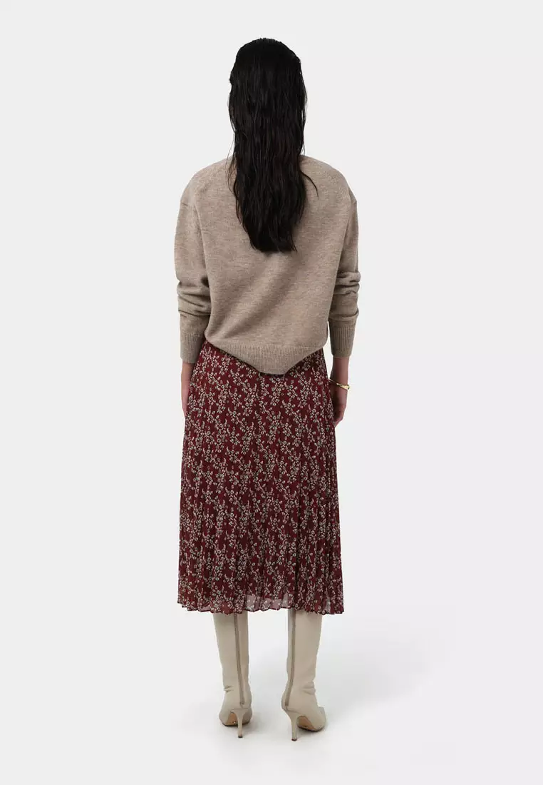 Rema Floral Pleated Skirt