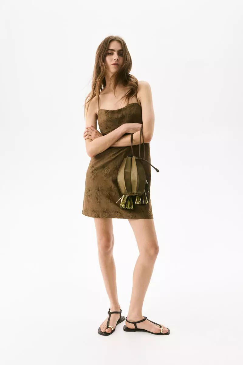 Buy H&M Embroidered strappy dress 2026 Online