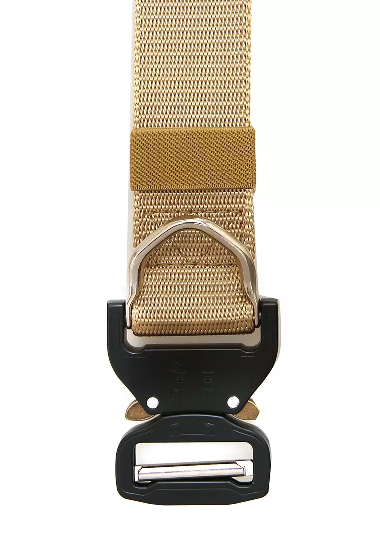Ilo Aksesoris Fashion Pria Casual Belt Desain Simple Ikat Pinggang Material Canvas ORIGINAL - Cream