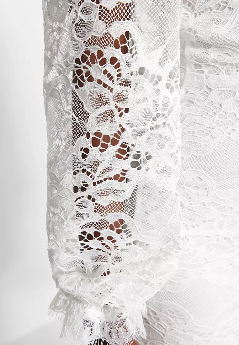 Denni white lace dress clearance