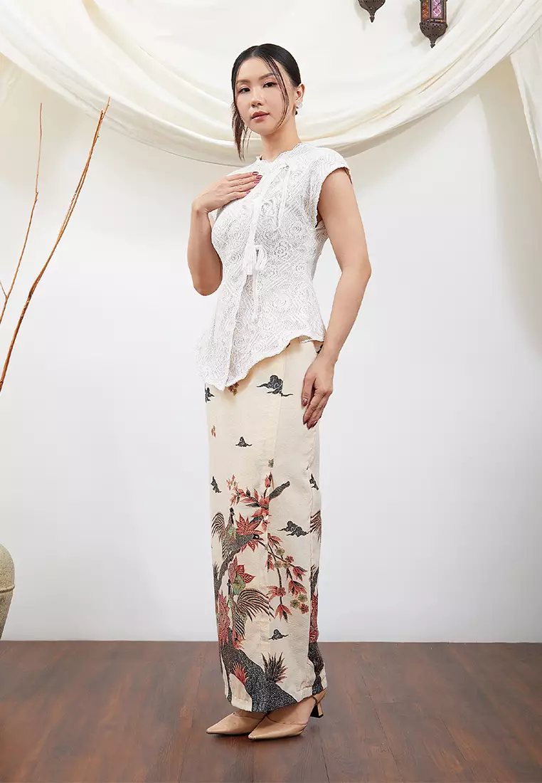 Enzy Batik Rok Batik Exclusive Pusaka - Krem